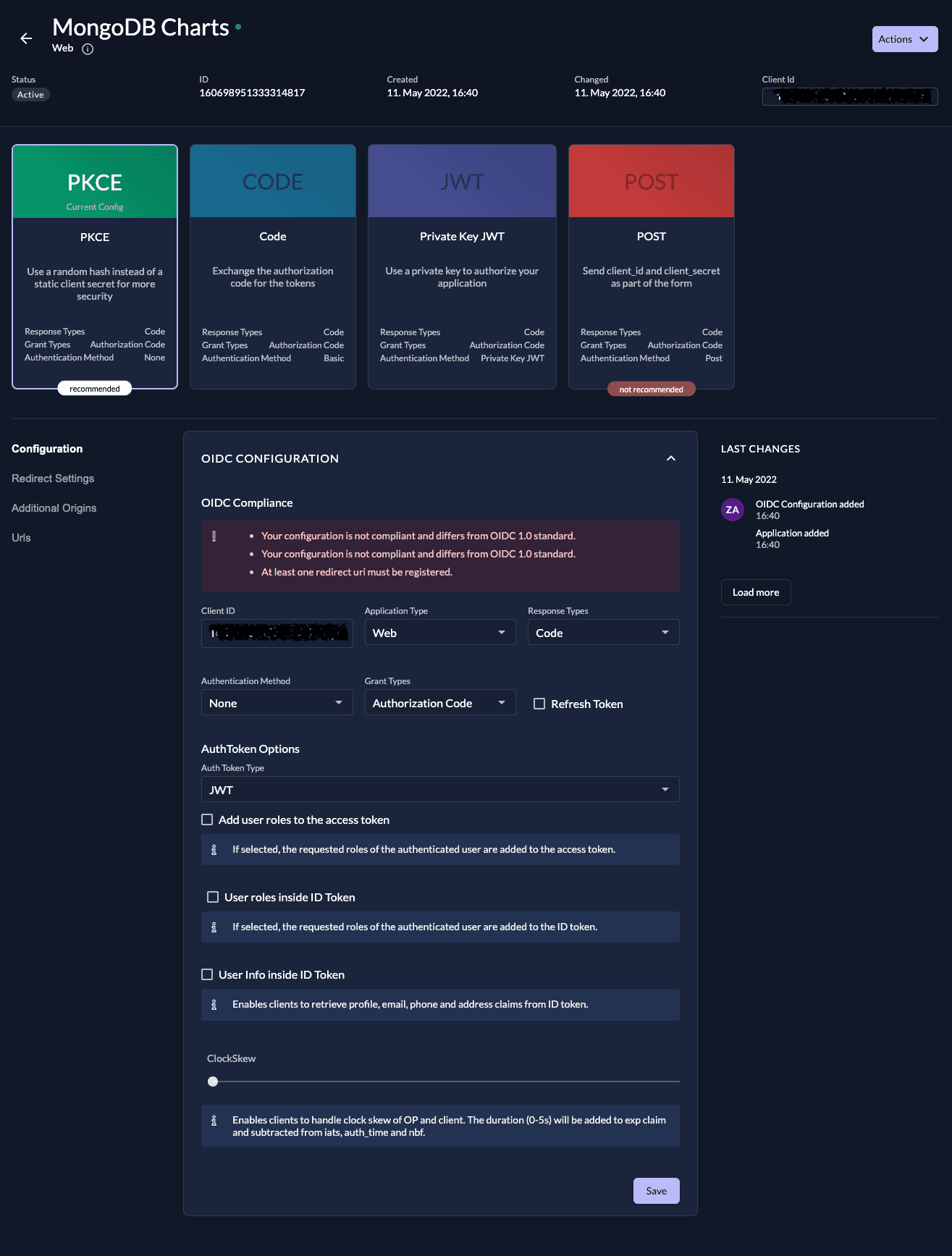 Create app in management console