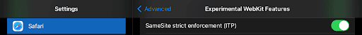 Same Site Strict Enforcement