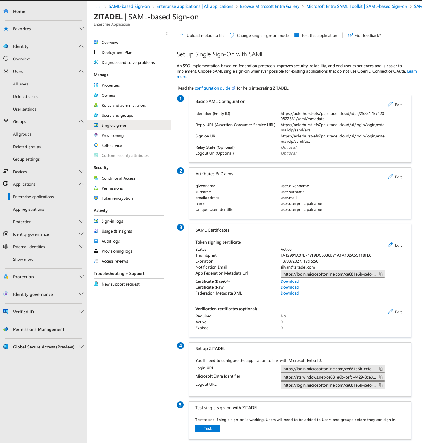 Azure Entra configuration overview