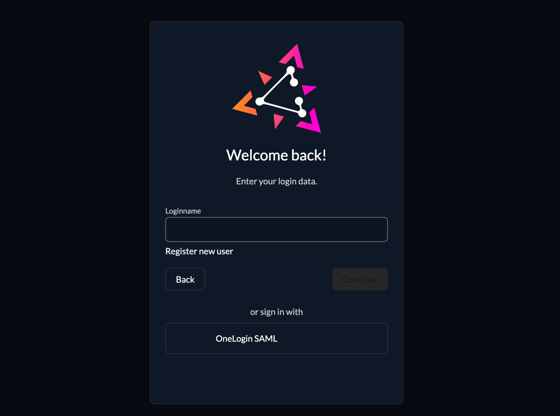 Image: OneLogin button on ZITADEL login